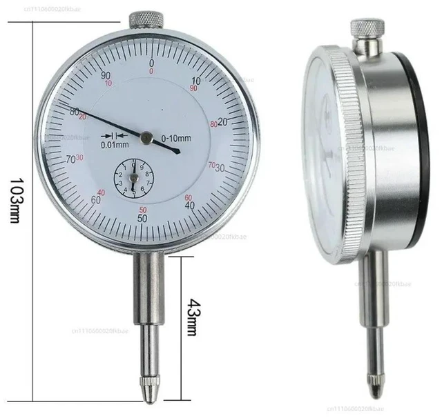 Alt view image 3 of 3 - Mechanical dial meter 0-10mm accuracy 0.01mm universal magnetic base