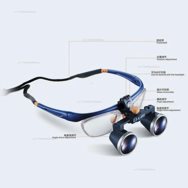 Alt view image 3 of 3 - FD-503G 2.5X/3.5X Two-way Screw Thread Loupe Binocular Galileo Frame Loupe Magnifier Glasses Work distance 420MM Y