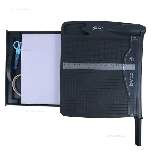 Alt view image 2 of 3 - Manual A4 Paper Guillotine Cutter Photo Steel Cutting Machine School Office Precision Storable Paper Trimmer