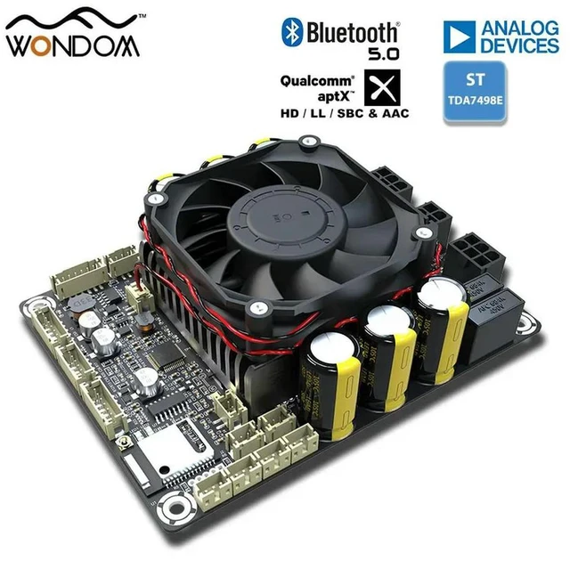 Alt view image 2 of 3 - WONDOM 4x100W / 2x100W+1x 200W / 2x200W Class D Audio Amplifier Board w ADAU1701 DSP Bluetooth 5.0 4.0/2.1/2.0 System - JAB5