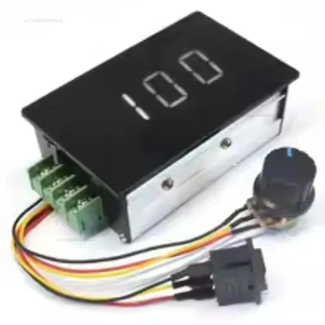 Alt view image 3 of 3 - DC motor governor 6V to 60V digital display positive and negative switch