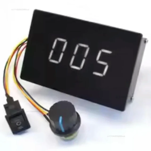 Alt view image 2 of 3 - DC motor governor 6V to 60V digital display positive and negative switch