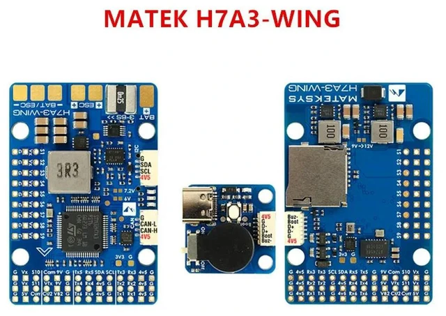 Main image of MATMATEKSYS FLIGHT CONTROLLER H7A3-WING ICM42688P/OSD/6x UARTs/1x I2C/ 1xCAN/11x PWM outputs/BEC5V 9V For RC Model