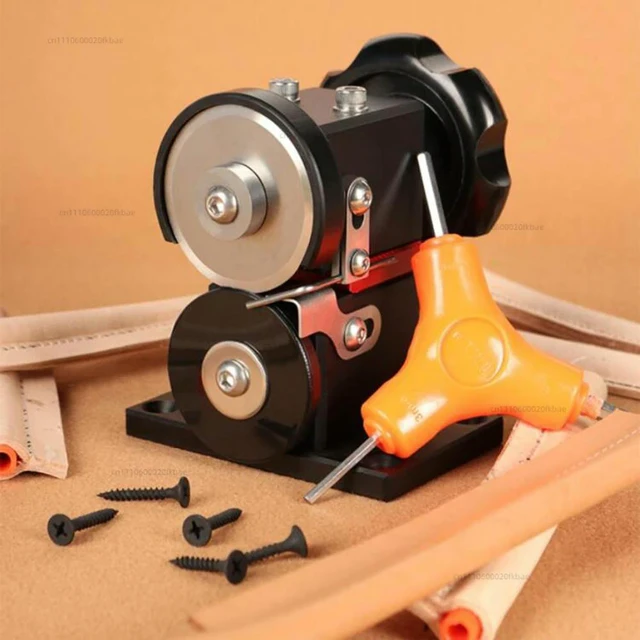 Alt view image 2 of 3 - DIY Leather Strap Separator Trimmer Handmade Leather Handbag Bandage Cutter Leathercraft Maximum Thickness 4MM