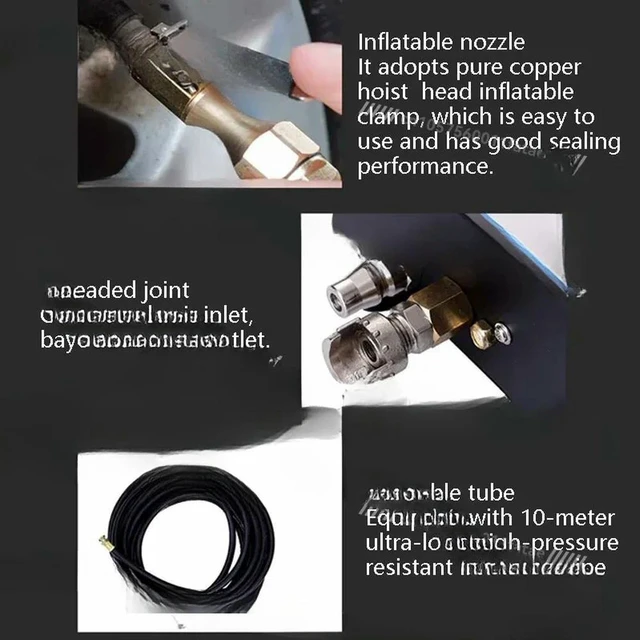 Alt view image 3 of 3 - Air Pump Tire Shop Auto Repair Shop Inflation Equipment,Fully Automatic Tire Inflator Wall-Mounted Digital Display