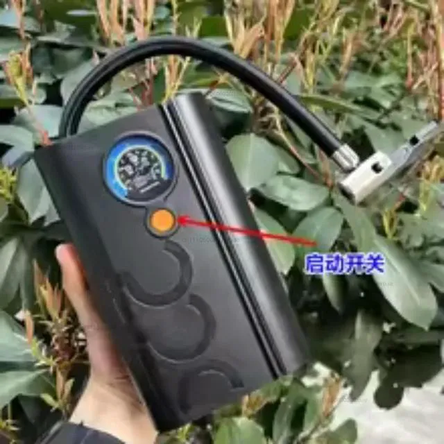 Alt view image 3 of 3 - Car Air Pump Air Volume DC12V Tire with Pressure Gauge DC
