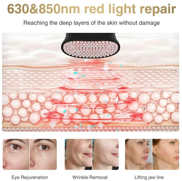 Alt view image 3 of 3 - 3 in 1 Household Ems RF Beauty Instrument Standing Face Lift Massage Roller with Equipment Convenient Facial Care