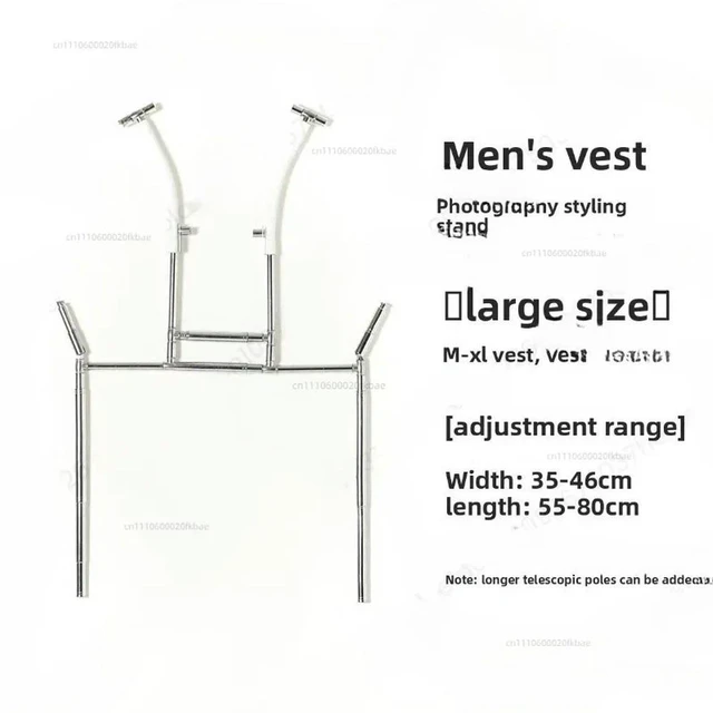 Alt view image 2 of 3 - Men's vest white background photo shooting modeling hanger large jersey rack clothing shooting props invisible hanger