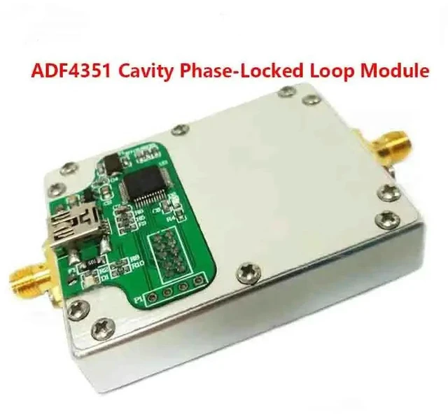 Main image of ADF4351 phase-locked loop signal source frequency synthesizer with microcontroller control with cavity RF PLL