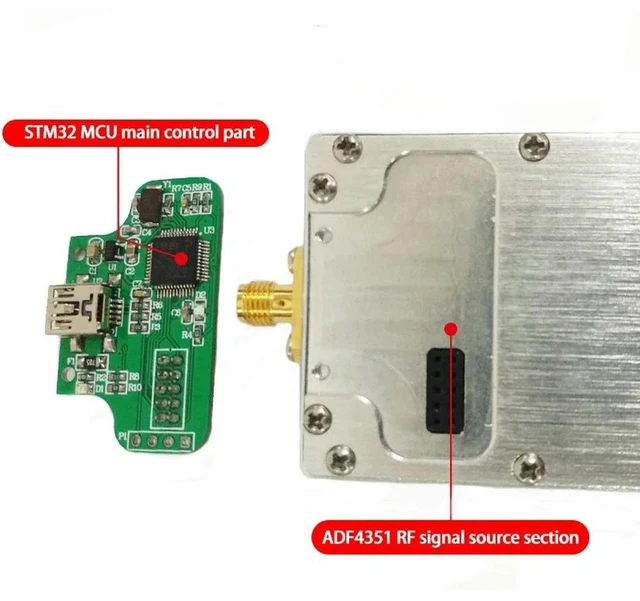 Alt view image 3 of 3 - ADF4351 phase-locked loop signal source frequency synthesizer with microcontroller control with cavity RF PLL