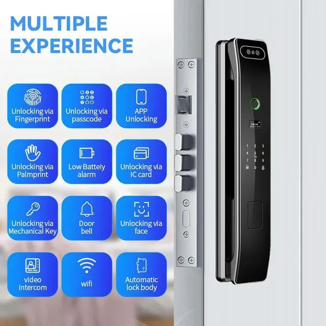 Alt view image 2 of 3 - Hot Sale TTlock Tuya APPFace Scene Digital Code Card Unlocking Fingerprint Automatic Door Lock