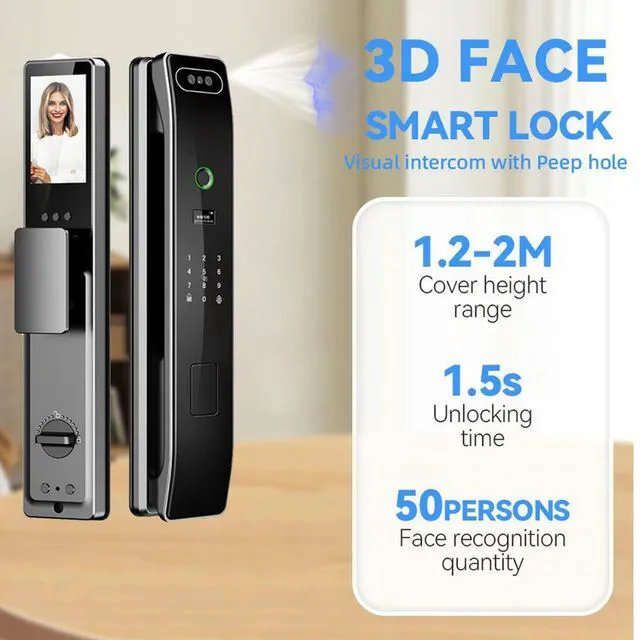 Alt view image 3 of 3 - Hot Sale TTlock Tuya APPFace Scene Digital Code Card Unlocking Fingerprint Automatic Door Lock