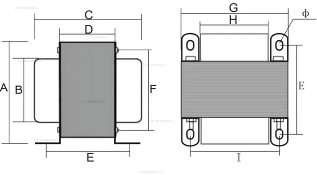 Alt view image 3 of 3 - 10H 250mA vertical inductance transformer
