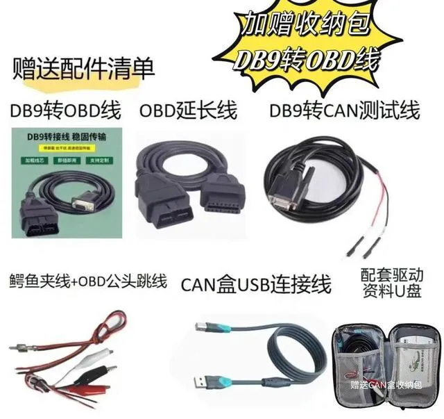 Main image of The six-in-one CAN card will give a matching energy vehicle inspection quick inspection master software host computer.