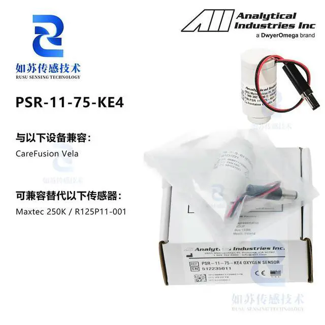 Alt view image 3 of 3 - PSR-11-75-KE4 VELA E360 respirator oxygen Vera oxygen sensor