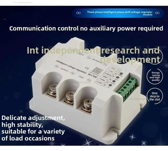 Main image of Three-Phase AC 120A 380V Solid State Voltage Regulator - LSA-TH3P120Y Power Regulation Module