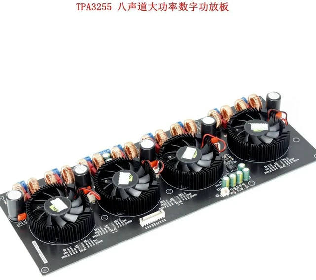 Main image of Latest Tpa3255 Big Power 8 Channel Digital Class D High Power Amplifier Board 300w * 8