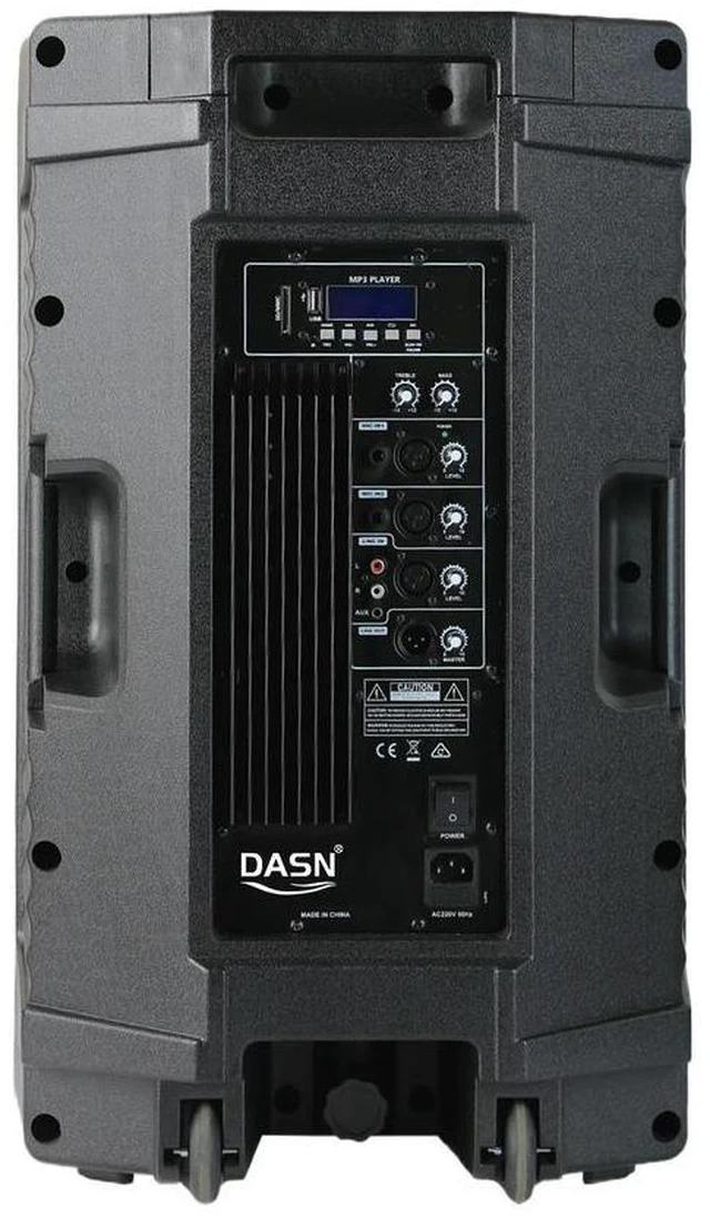Alt view image 3 of 3 - DASN SCB15AC 15-inch 880W 2-way professional active plastic full-range MP3 DJ stage home playground PA speaker with wheels