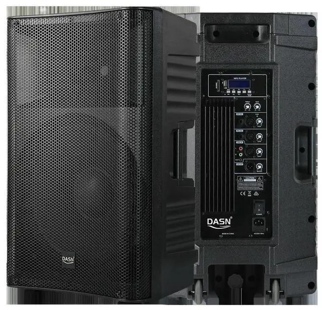Main image of DASN SCB15AC 15-inch 880W 2-way professional active plastic full-range MP3 DJ stage home playground PA speaker with wheels