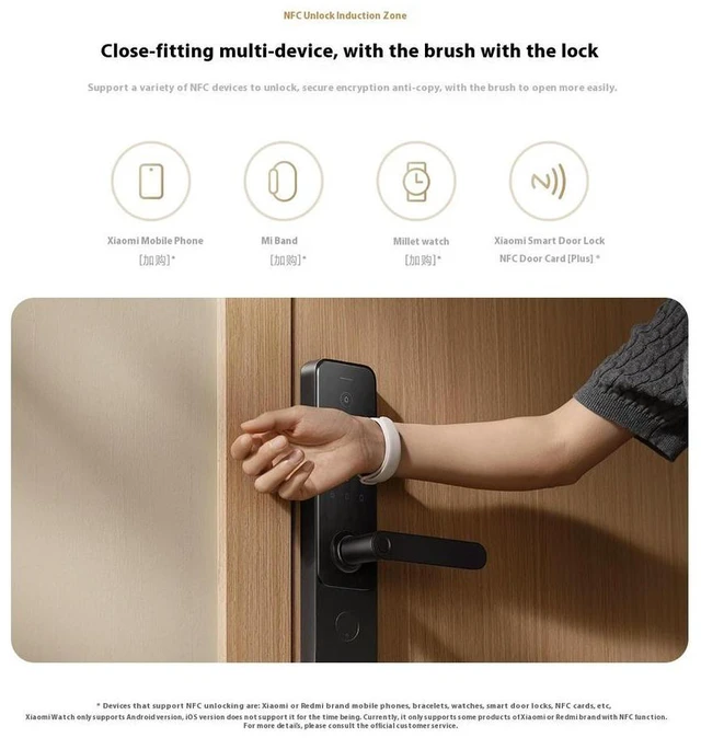 Alt view image 2 of 3 - door lock E30 XMZNMST10LK Ai fingerprint recognition household door lock XMZNMST10LK