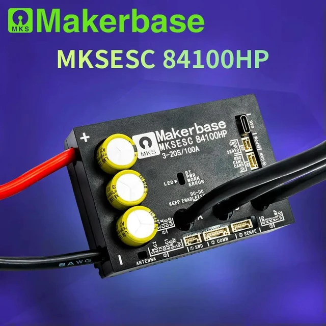 Alt view image 2 of 3 - Makerbase Vesc 8410084v 100a High Current With Alu Pcb Based On Vesc For E-foil Fight Robot Surfboard Robot