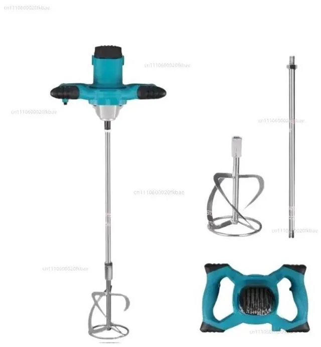 Alt view image 2 of 3 - Electric mixer, industrial handheld mixer, putty powder paint cement mixer, concrete mixer