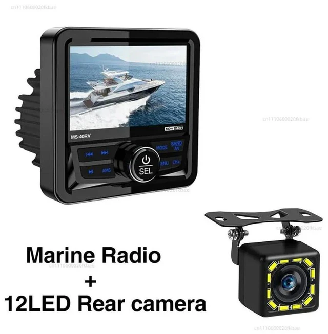 Alt view image 3 of 3 - Waterproof IPX5 4 Monitor Marine Stereo Radio Sports Media USB BT AUX ATV