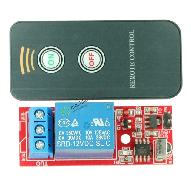 Alt view image 2 of 2 - 12 in 1 infrared channel switch relay drive module board remote control UPD6122 NED coding module