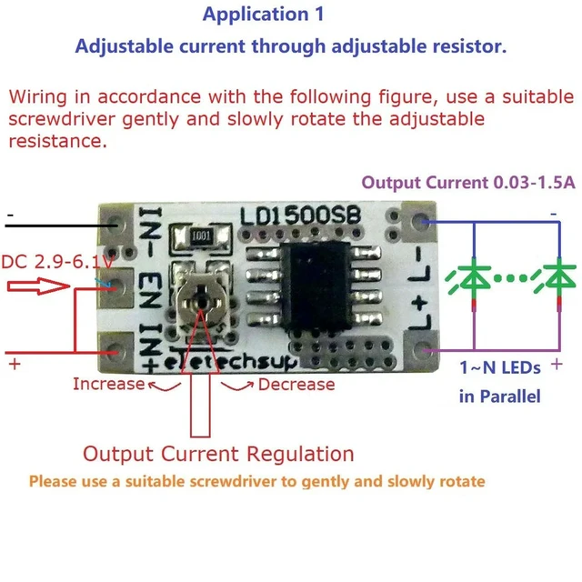 Alt view image 5 of 6 - 28-1500mA Output Current High Brightness LED Constant Current Driver Board for Flashlight Headlights Emergency Lights Module