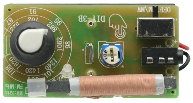 Alt view image 6 of 6 - 1PCS AM / FM medium wave MW FM 2 band headset radio Module Board