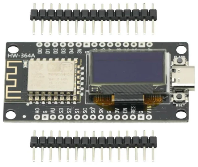 Alt view image 4 of 6 - NodeMCU ESP8266 V3 Development Board With 0.96 Inch OLED Display CH340 ESP-12F Module TYPE-C USB For /Micropython