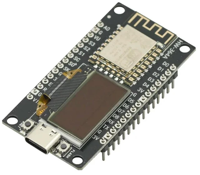 Alt view image 5 of 6 - NodeMCU ESP8266 V3 Development Board With 0.96 Inch OLED Display CH340 ESP-12F Module TYPE-C USB For /Micropython