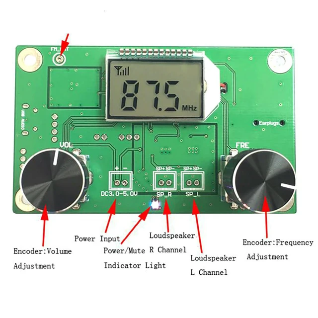 Alt view image 4 of 6 - DSP PLL Digital Stereo FM Radio Receiver Module 87-108MHz With Serial Control Frequency Range 50Hz-18KHz