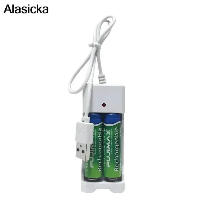 Alt view image 6 of 6 - Charger 2 Slot USB Plug AA/AAA Rechargeable Batteries Charger for 1.2V Ni-MH Ni-Cd Fast Charging Tool