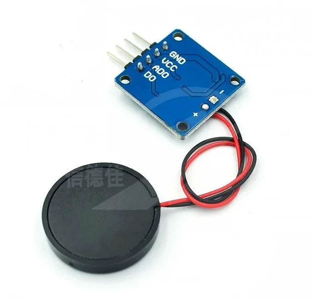 Alt view image 4 of 4 - Vibration sensor Piezo sheet percussion vibration Switch module Piezo percussion vibration Module Board For