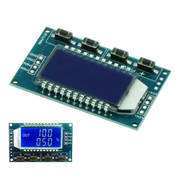 Alt view image 3 of 4 - Signal Generator PWM Pulse Frequency Duty Cycle Adjustable Module LCD Display 1Hz-150Khz 3.3V-30V PWM Board Module