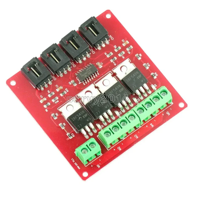 Alt view image 4 of 6 - Four Channel 4 Route MOSFET Button IRF540 V2.0+ MOSFET Switch Module For