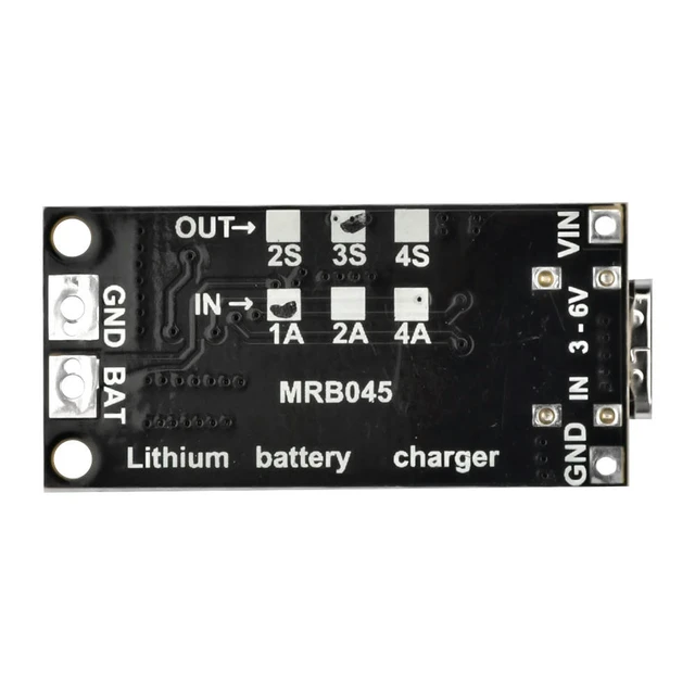 Alt view image 4 of 6 - 3S 1A Type C To 8.4V 12.6V 16.8V Boost Polymer Li-Ion Charger 7.4V 11.1V 14.8V Lithium