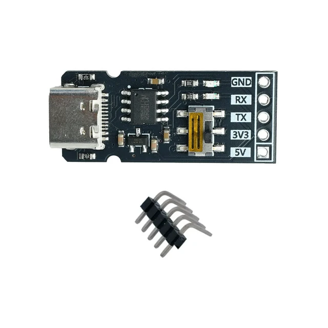 Alt view image 4 of 6 - CH340N USB-to-TTL Serial Port Module USB TO UART TTL 3.3V/5V Level Converter RX/TX Download Debugging Tools