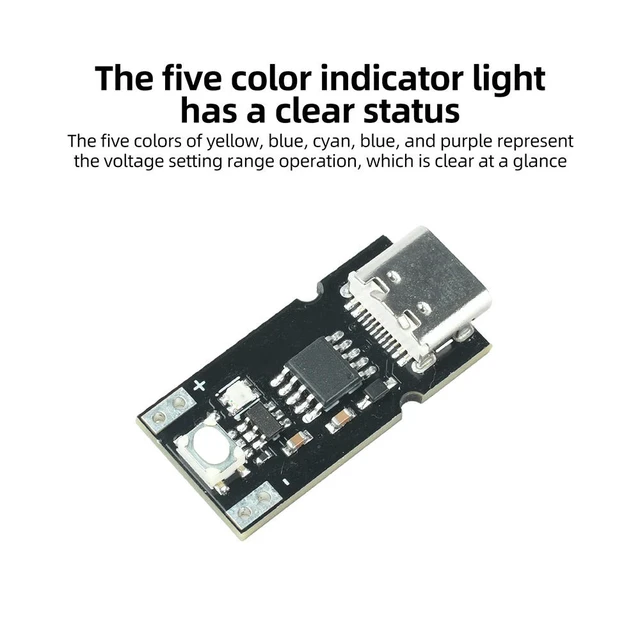 Alt view image 5 of 6 - PD QC USB-C Voltage Trigger Module 520V Adjustable Voltage Module Supports Integer Decimal Setting Polling Test