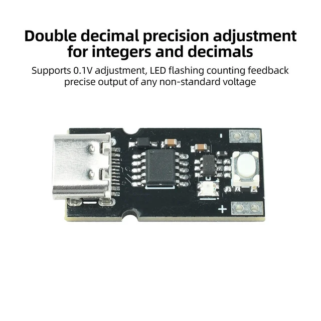 Alt view image 6 of 6 - PD QC USB-C Voltage Trigger Module 520V Adjustable Voltage Module Supports Integer Decimal Setting Polling Test