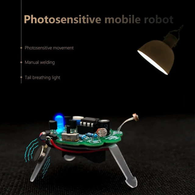 Alt view image 4 of 6 - ligent Robot Follows The Light Source To Move Led Light Chaser Robot DIY Robot Toy Photosensitive Sensor Mobile Robot Part