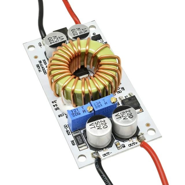 Alt view image 6 of 6 - 500W/250W 10A Step Up Power Supply DC 8.5V-48V to 10-50V Boost Converter Constant Voltage Current Drive Module Adjustable CC CV