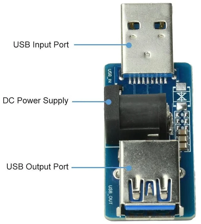 Alt view image 5 of 6 - Power Supply Enhancement Module USB Power Splitter With DC Power Supply External Load USB Connected 5V