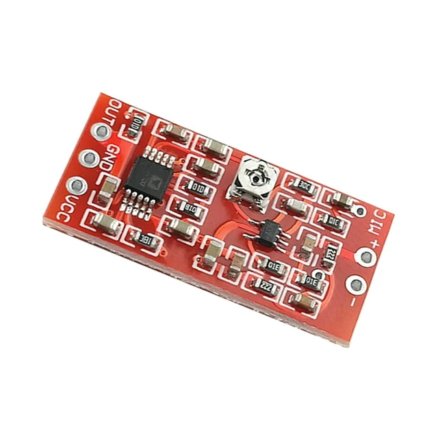 Alt view image 6 of 6 - MAX4466 Electret Microphone Preamplifier Module with SSM2167 Voice Compression Amp Sound Amplifier Board