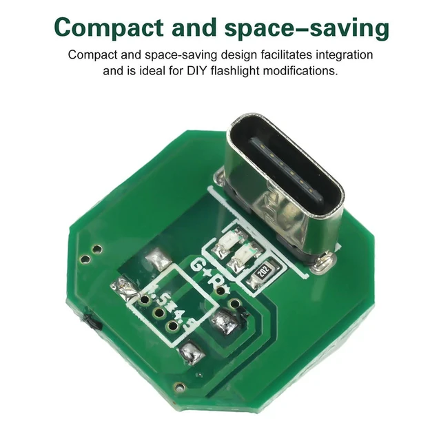Alt view image 6 of 6 - DC 3.2-4.2V High Intensity Flashlight Driver Board Motor Driver Board Flashlight DIY Accessories Self-Locking Switch Type C