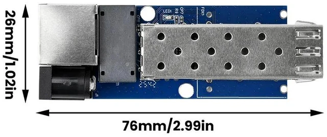 Alt view image 6 of 6 - RJ45 Optic Media Converter Ethernet SFP Gigabit Fiber Optic Motherboard Optoelectronic Conversion Motherboard
