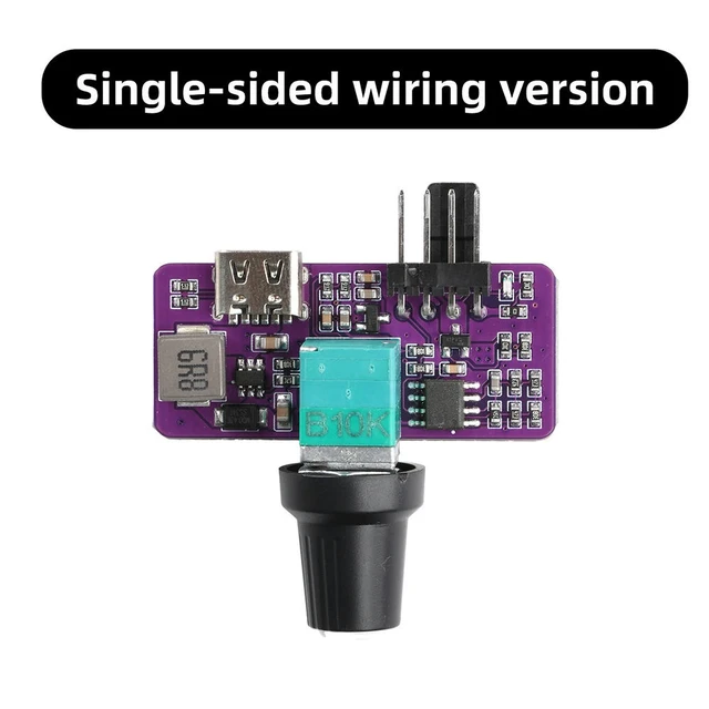 Alt view image 4 of 6 - 4 Pin Mini B3 Fan Controller DIY PWM Speed Controller With Wind Speed Controller Regulator Switch Speed Module USB Type C