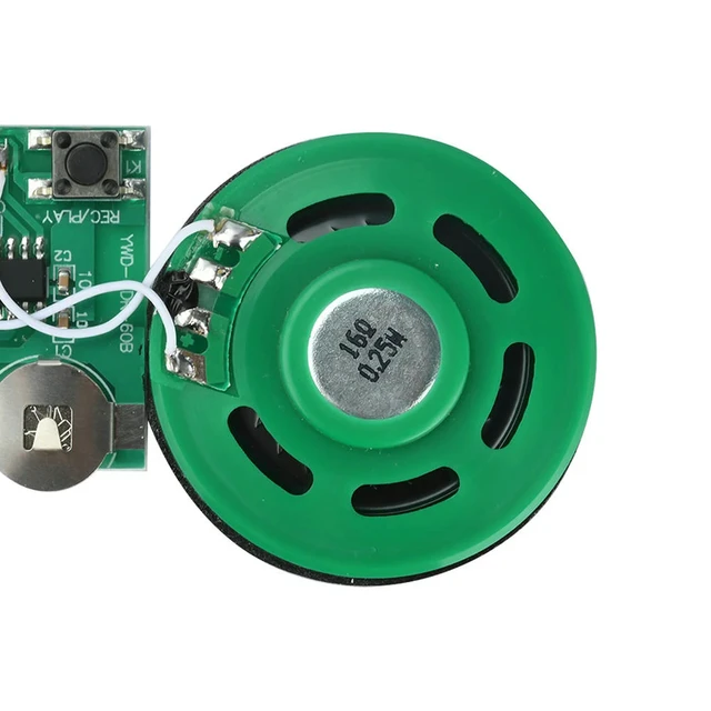 Alt view image 4 of 6 - 60 Second Recording Playback Board Music Module Greeting Card Refrigerator Sticker DIY With Button Playback Voice Module