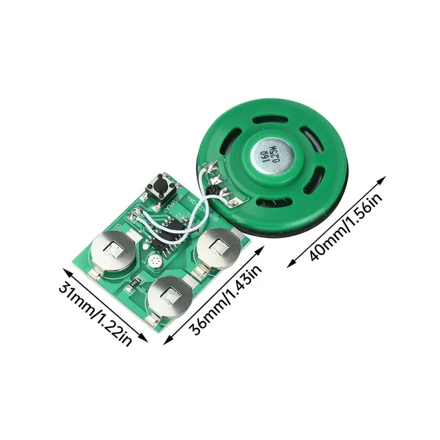 Alt view image 6 of 6 - 60 Second Recording Playback Board Music Module Greeting Card Refrigerator Sticker DIY With Button Playback Voice Module